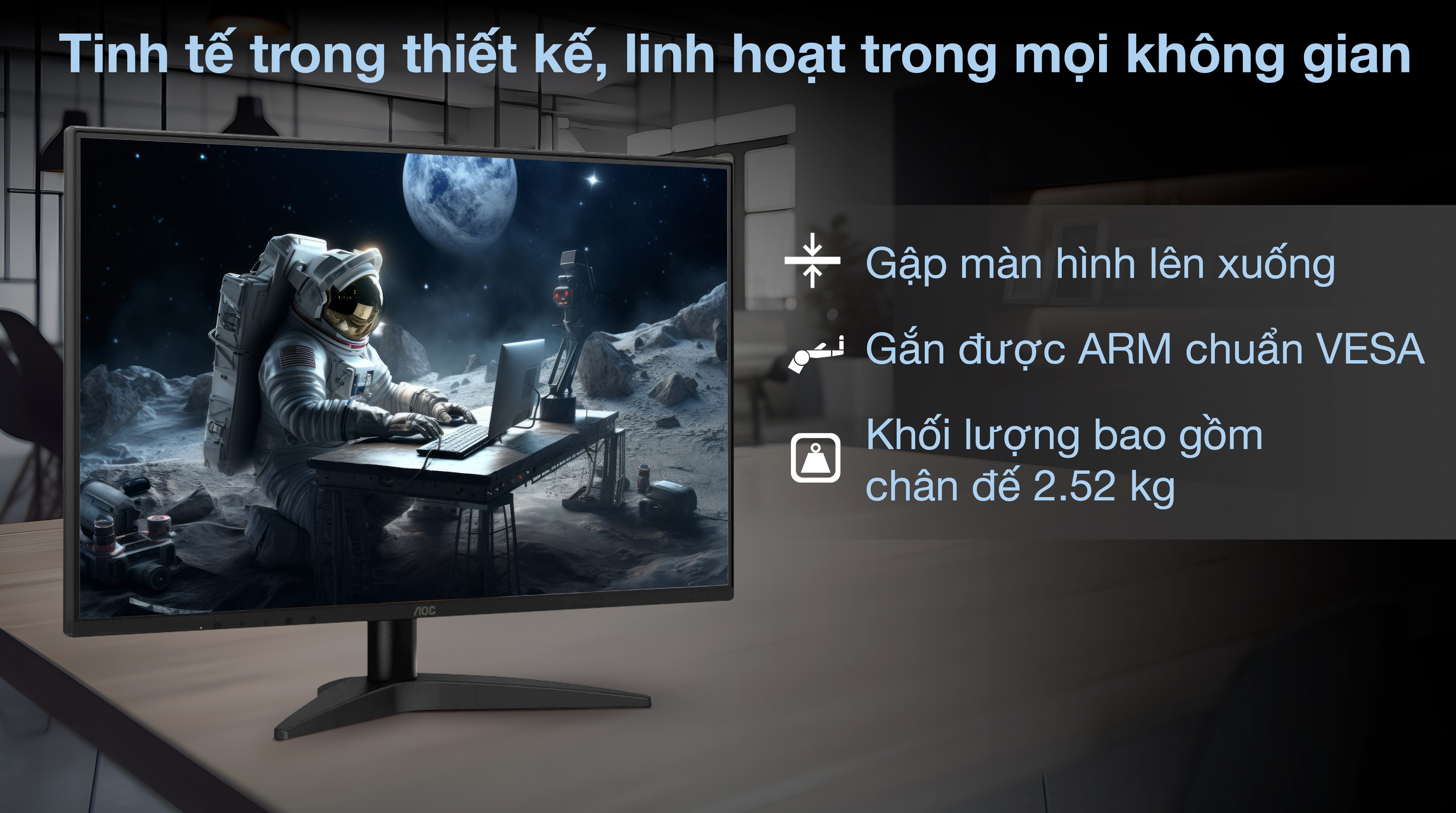 Màn hình AOC 24B36X/71 23.8 inch FHD/IPS/144Hz/0.5ms