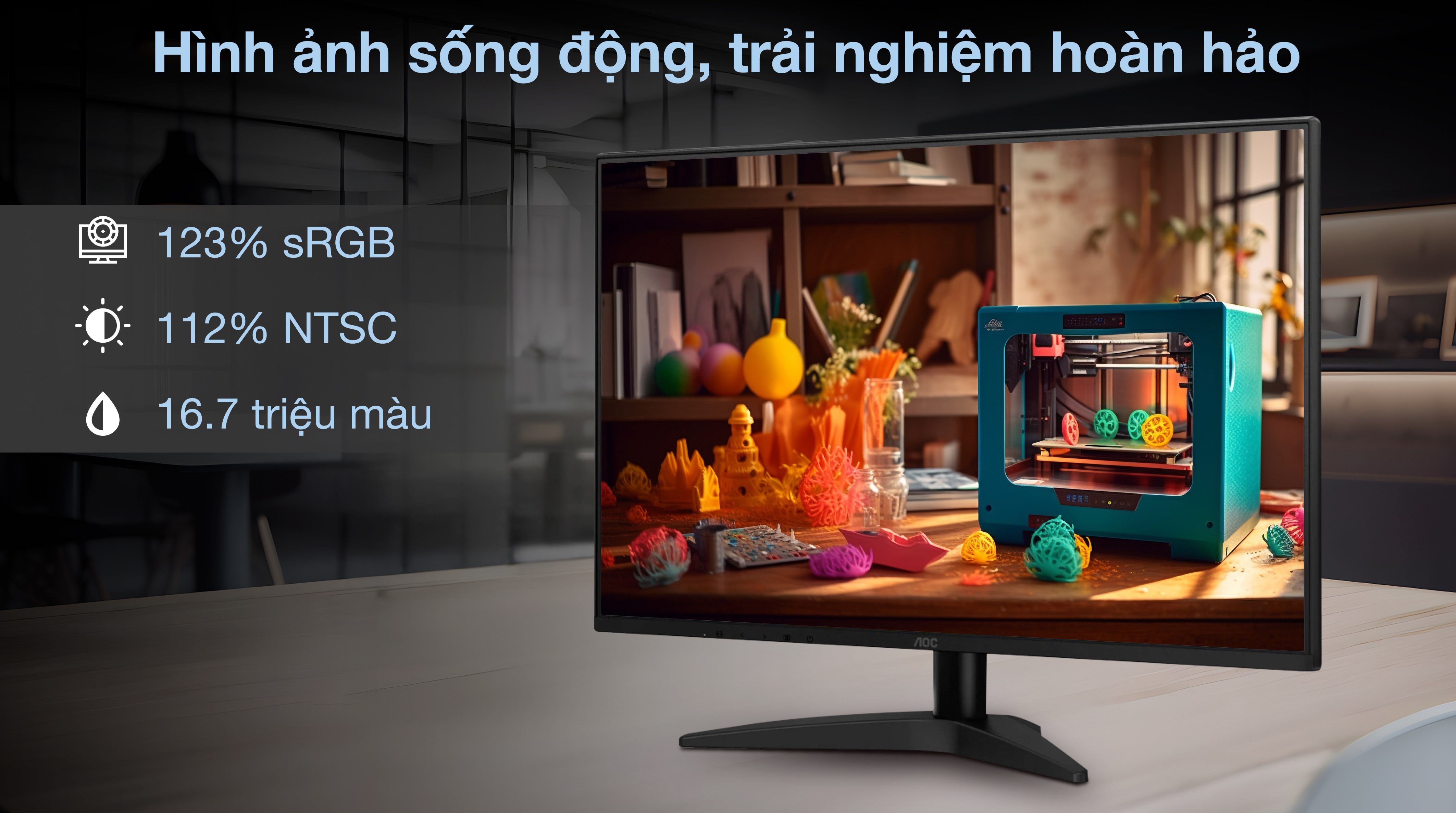 Màn hình AOC 24B36X/71 23.8 inch FHD/IPS/144Hz/0.5ms