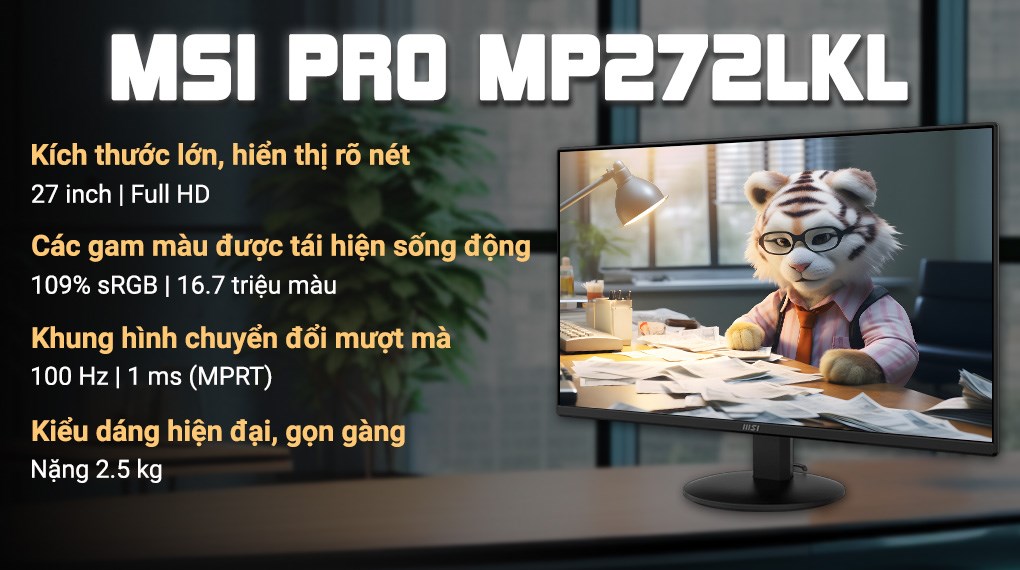Màn hình MSI PRO MP272LKL 27 inch FHD/IPS/100Hz/1ms