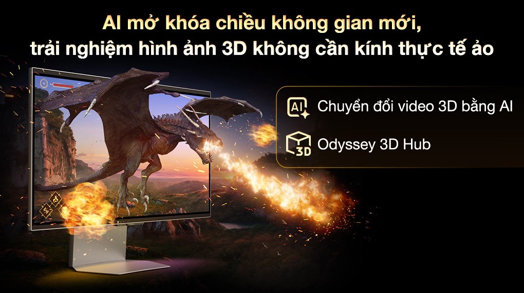 Màn hình Gaming Samsung Odyssey 3D LS27FG900XEXXV 27 inch 4K/IPS/165Hz/1ms
