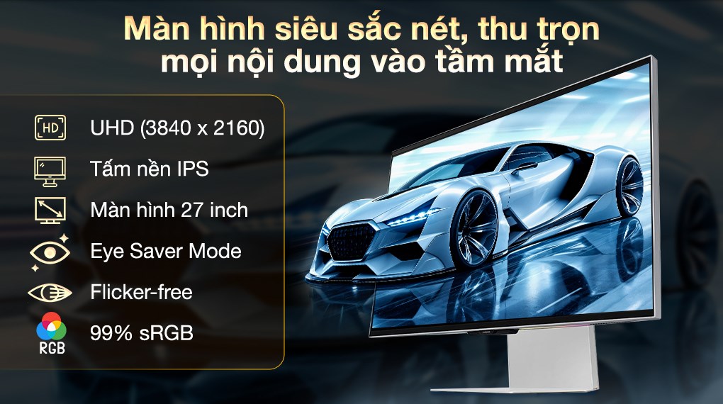 Màn hình Gaming Samsung Odyssey 3D LS27FG900XEXXV 27 inch 4K/IPS/165Hz/1ms