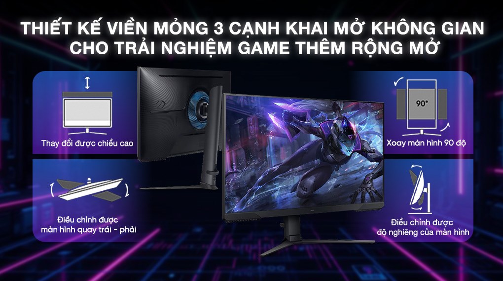 Màn hình Gaming Samsung Odyssey G3 LS27DG302EEXXV 27 inch Full HD/VA/180Hz/1ms