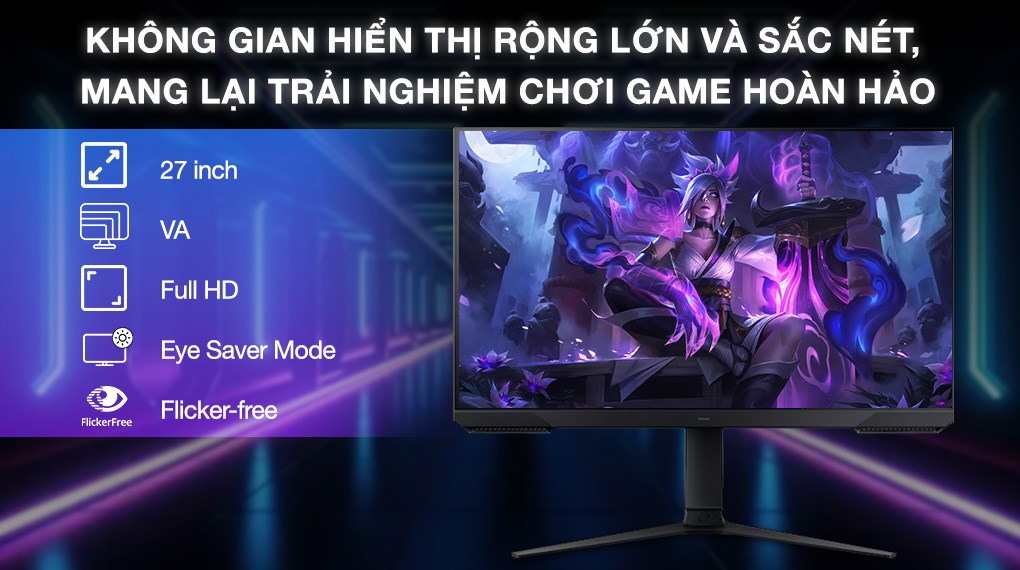 Màn hình Gaming Samsung Odyssey G3 LS27DG302EEXXV 27 inch Full HD/VA/180Hz/1ms