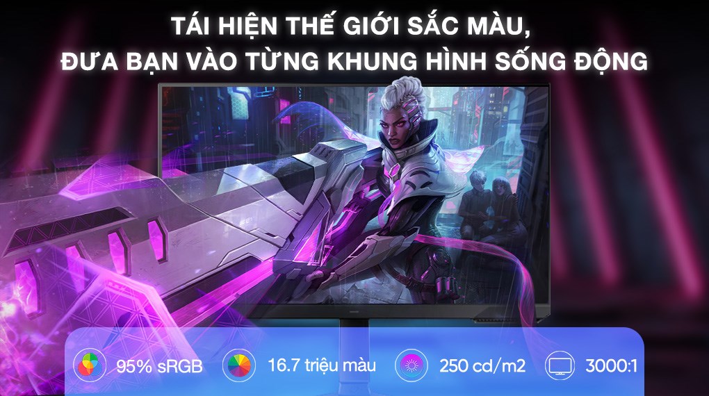 Màn hình Gaming Samsung Odyssey G3 LS27DG302EEXXV 27 inch Full HD/VA/180Hz/1ms