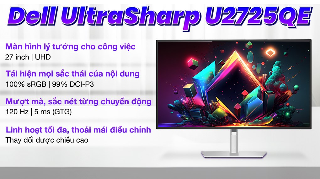 Màn hình Dell UltraSharp U2725QE (27 inch 4K, IPS, 120Hz, 5ms)