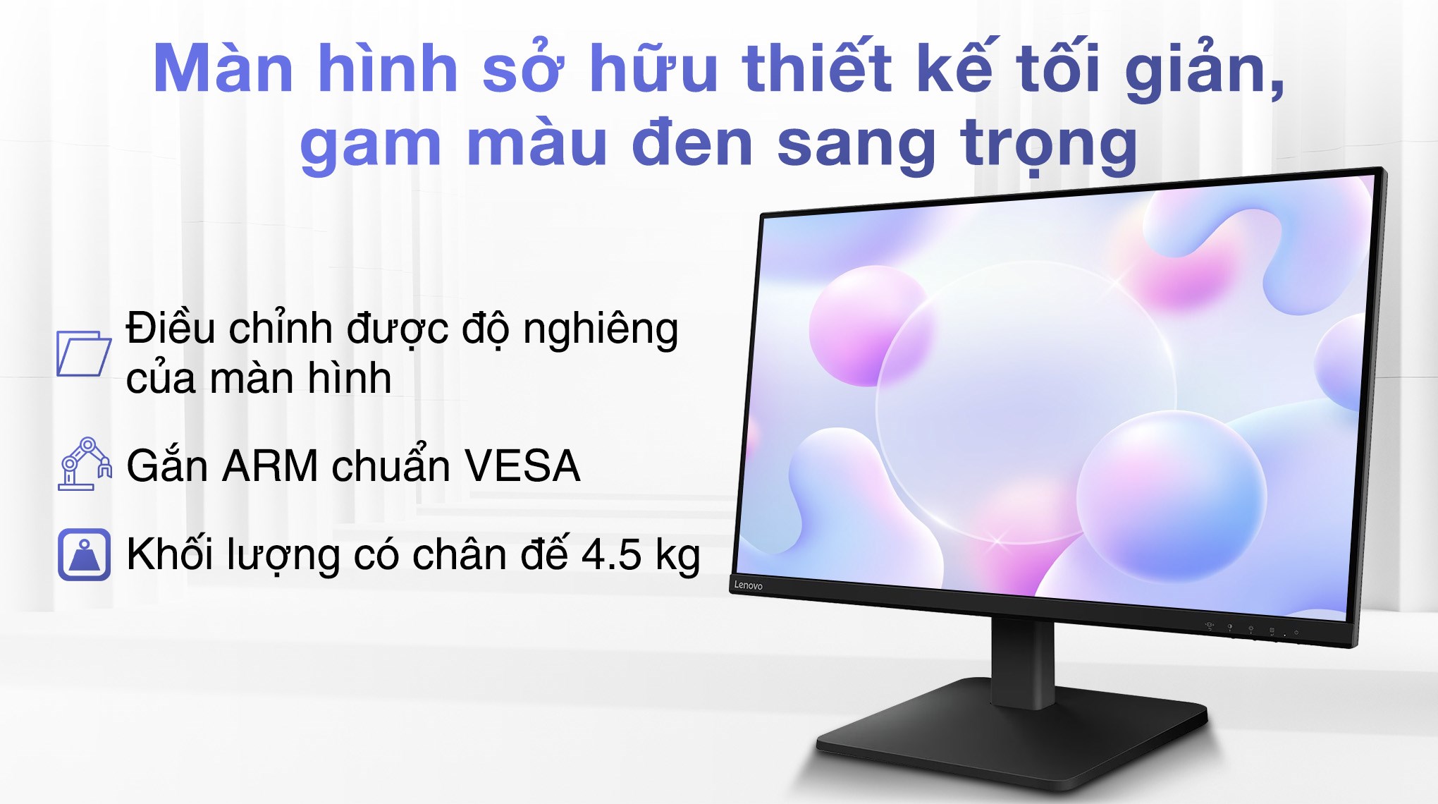 Màn hình Lenovo L27qe (27 inch 2K, IPS, 100Hz, 6ms)