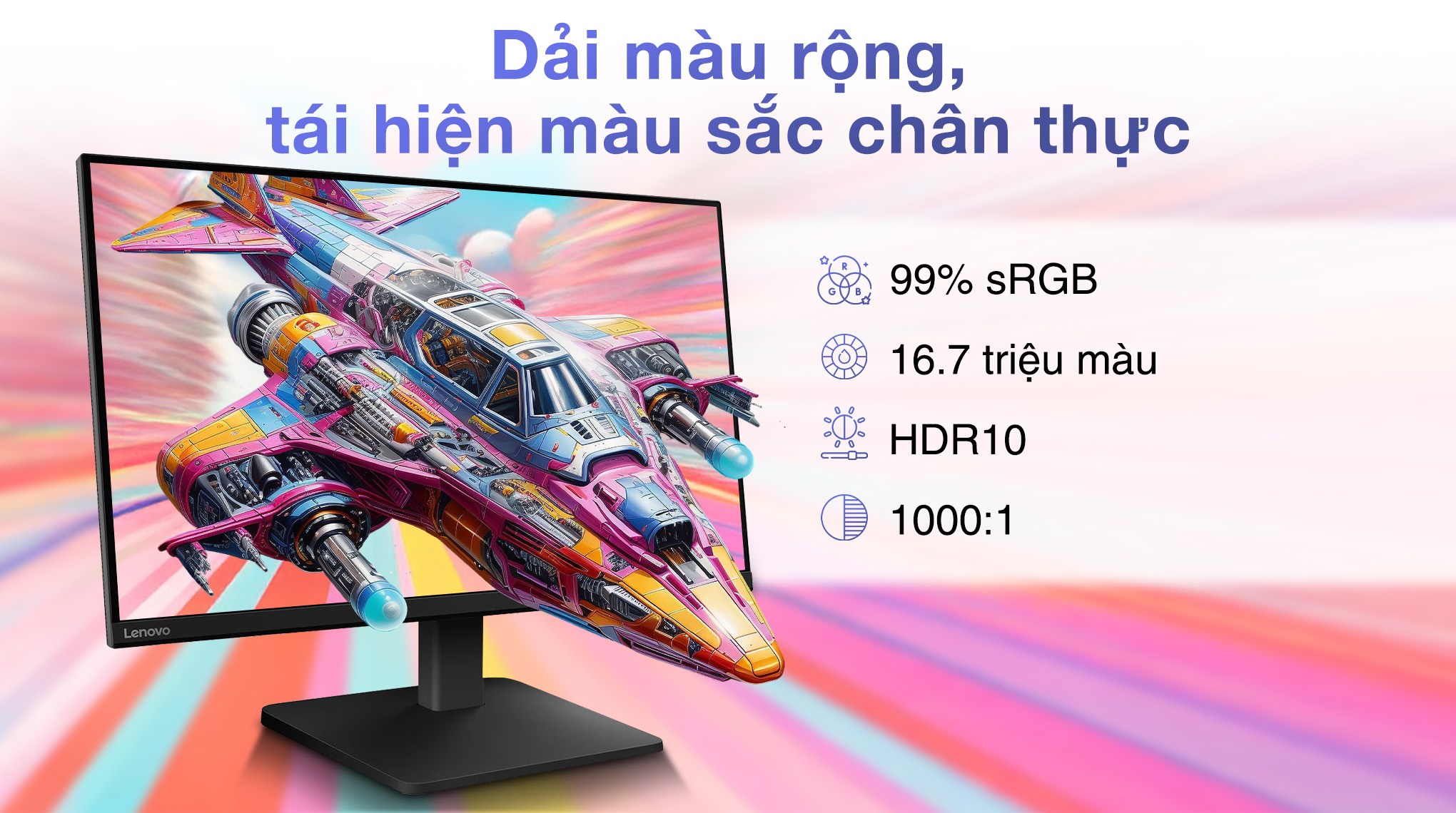 Màn hình Lenovo L27qe (27 inch 2K, IPS, 100Hz, 6ms)
