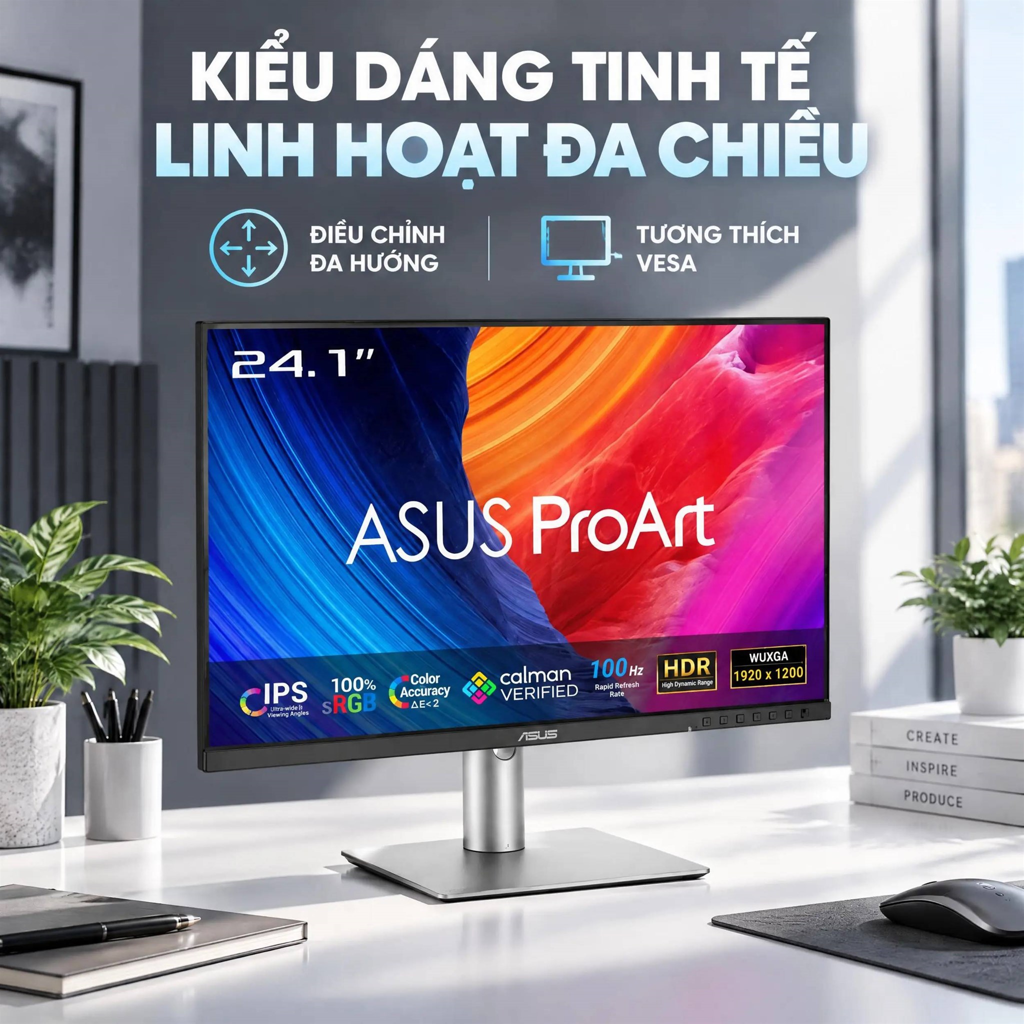 Màn hình Asus ProArt PA248QFV (24.1 inch, Full HD, IPS, 100Hz, 5ms)