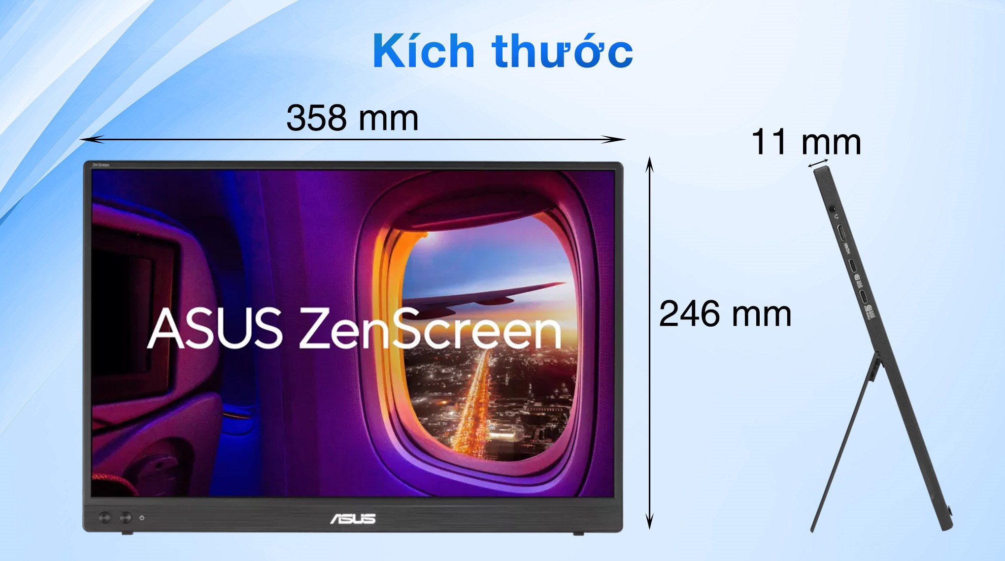 Màn hình di động Asus ZenScreen MB16FC (16 inch, WUXGA, IPS, 75Hz, 5ms)