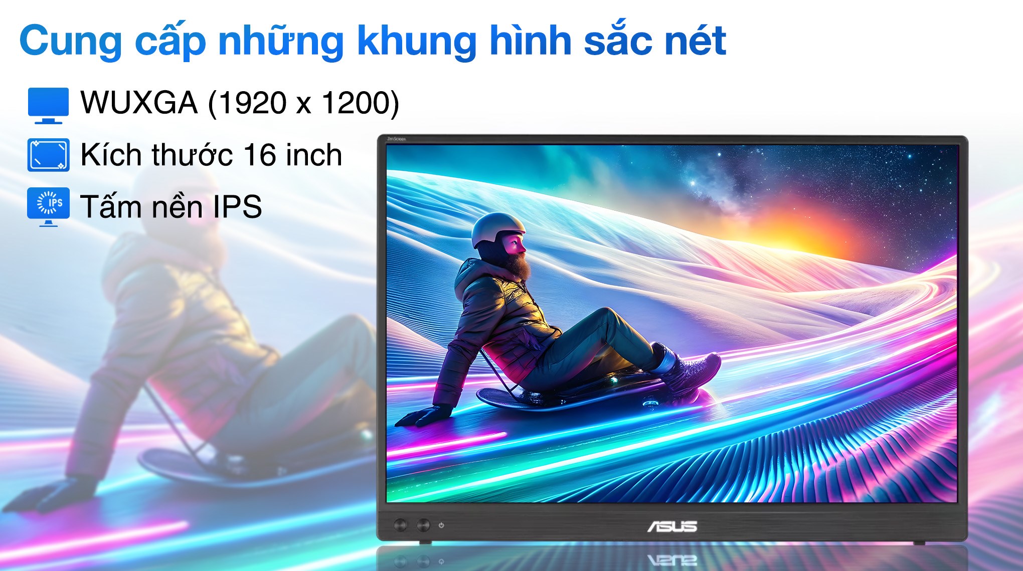 Màn hình di động Asus ZenScreen MB16FC (16 inch, WUXGA, IPS, 75Hz, 5ms)