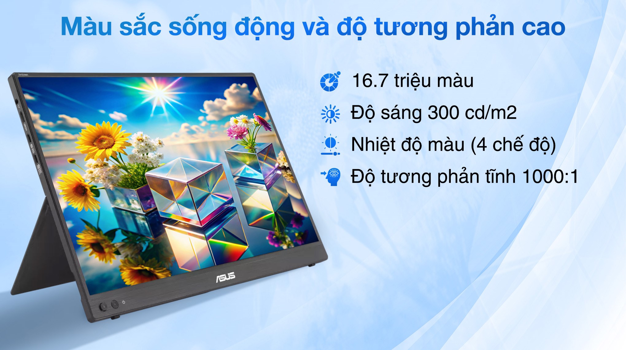 Màn hình di động Asus ZenScreen MB16FC (16 inch, WUXGA, IPS, 75Hz, 5ms)