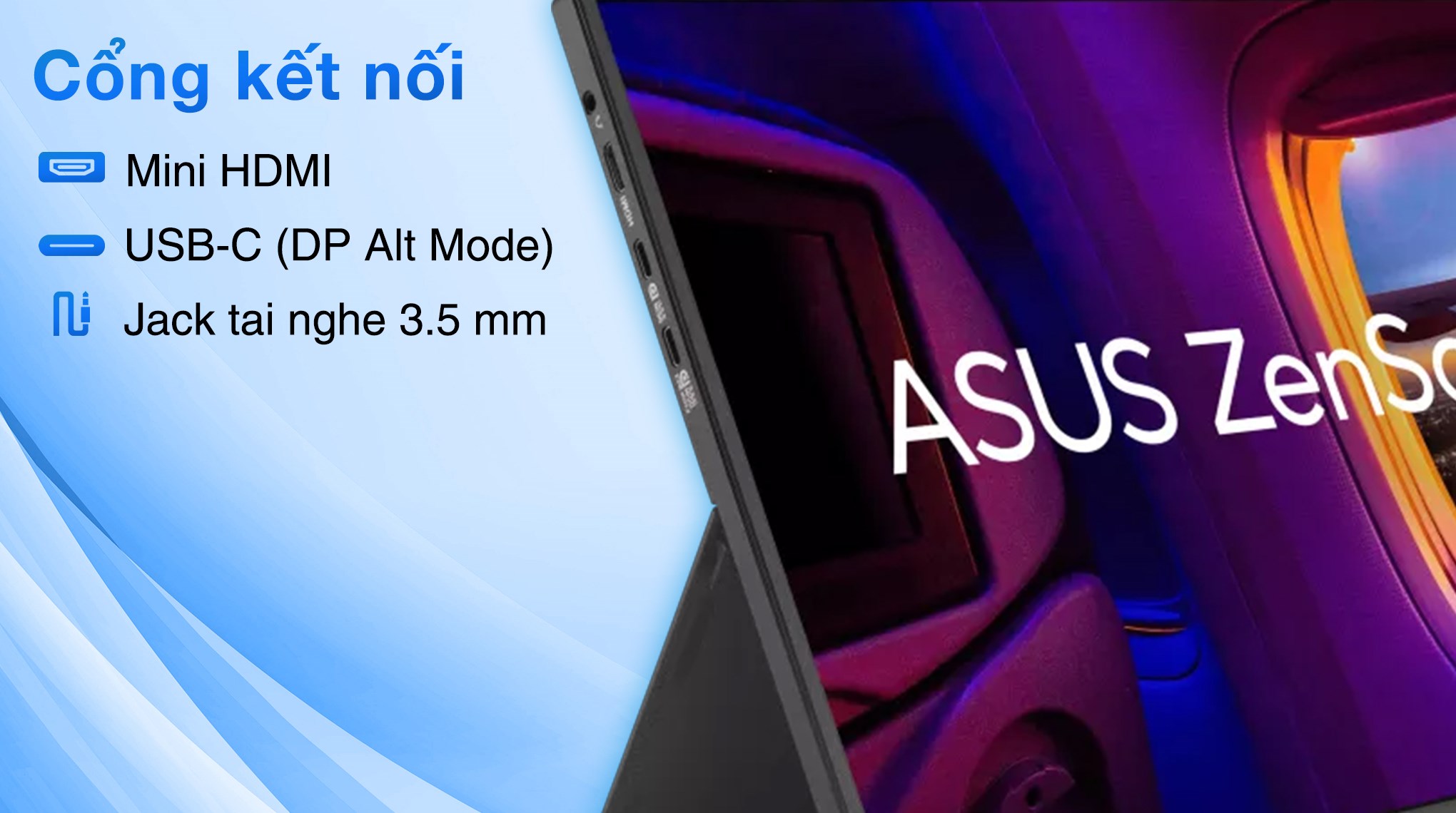 Màn hình di động Asus ZenScreen MB16FC (16 inch, WUXGA, IPS, 75Hz, 5ms)