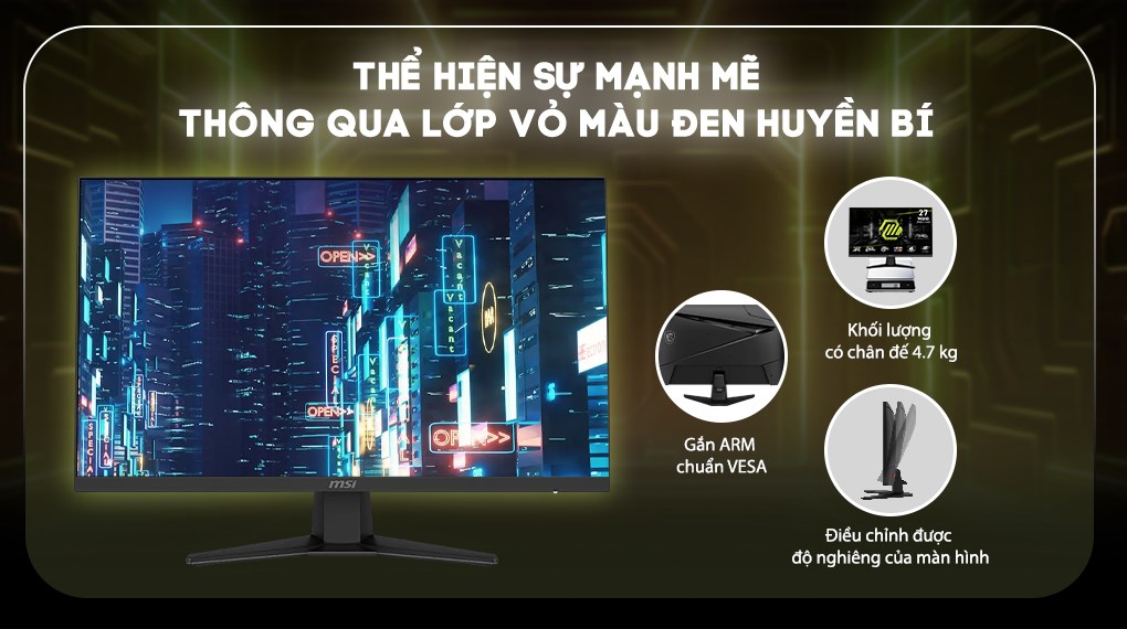 Màn hình Gaming MSI MAG 274QF X24 (27 inch, WQHD, Rapid IPS, 240Hz, 0.5ms)