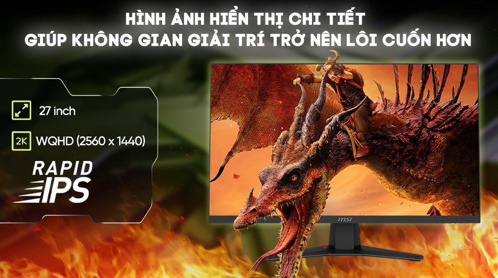 Màn hình Gaming MSI MAG 274QF X24 (27 inch, WQHD, Rapid IPS, 240Hz, 0.5ms)