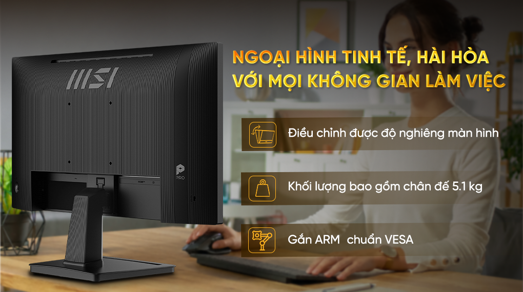 Màn hình MSI PRO MP225 E12VL (21.45 inch, Full HD, VA, 120Hz, 1ms)