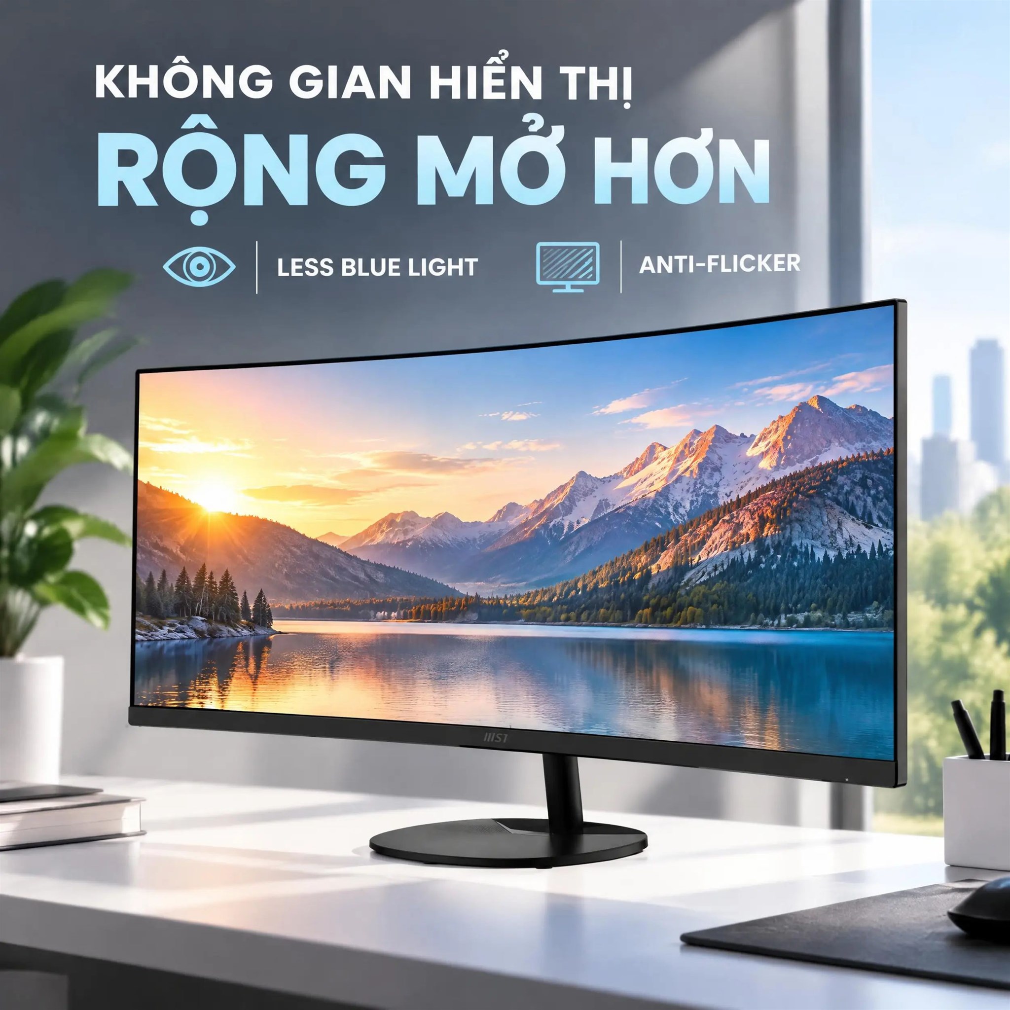 Màn hình MSI PRO MP341CQ-E12 (34 inch, UWQHD, VA, 120Hz, 1ms)