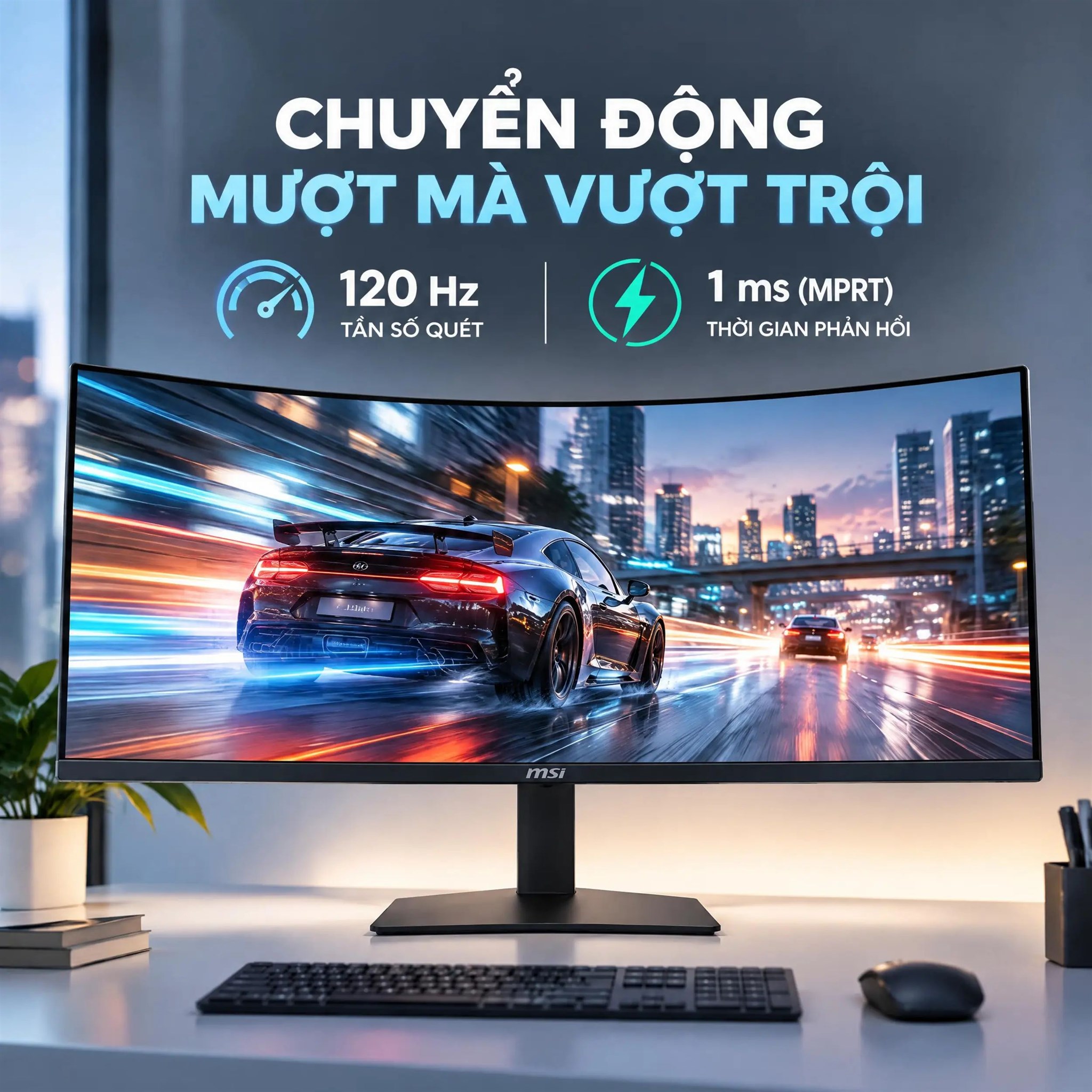Màn hình MSI PRO MP341CQ-E12 (34 inch, UWQHD, VA, 120Hz, 1ms)