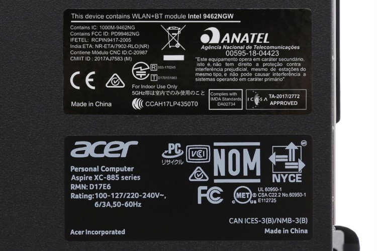 Acer Aspire XC-885 i5-8400/4GB/1TB/2GB GT730/Bàn phím&Chuột/Win10 (DT.BAQSV.010) Màu Đen