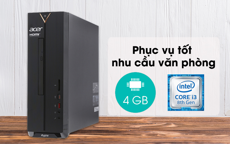 PC Acer Aspire XC-885 i3 8100/4GB/1TB Bàn phím&Chuột/Win10 (DT.BAQSV.008) - 2