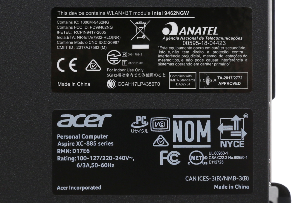 PC Acer Aspire XC-885 i3 8100/4GB/1TB Bàn phím&Chuột/Win10 (DT.BAQSV.008) - 9
