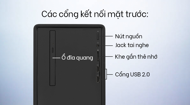 Các cổng kết nối mặt trước