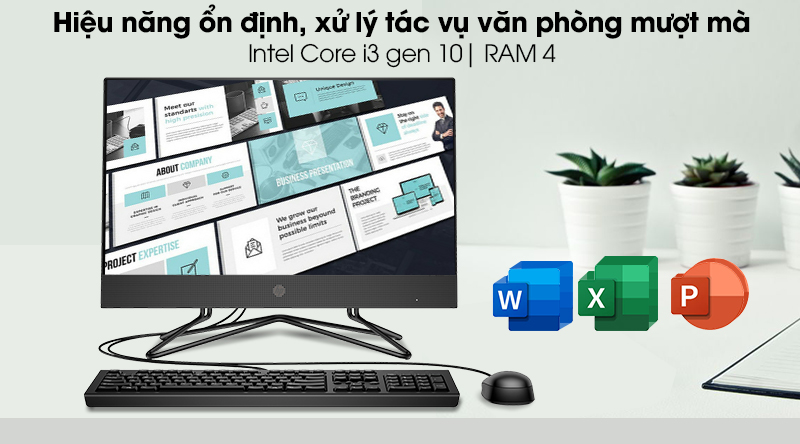 Máy Tính Bàn All-in-One (tất cả trong một) HP 200 Pro G4 AIO i3 Bo-1