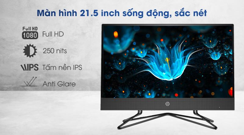 HP 205 Pro G4 AIO R5 4500U/8GB/256GB/21.5 inch Full HD/Bàn phím/Chuột/Win10 (31Y60PA)