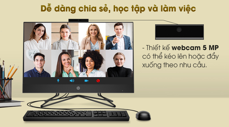 HP 205 Pro G4 AIO R3 4300U/4GB/256GB/23.8 inch Full HD/Bàn phím/Chuột/Win10 (31Y22PA)