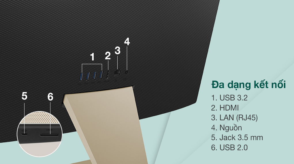 Asus Vivo AIO V222FAK i5 10210U/8GB/512GB/21.5 inch Full HD/Bàn phím/Chuột/Win10 (BA220T)