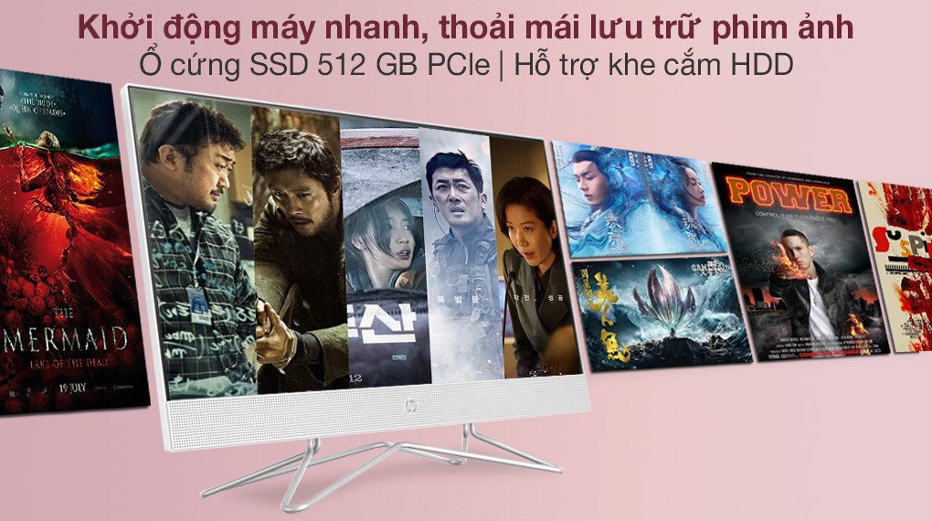 HP AIO 24 df1032d i3 1125G4/4GB/512GB/23.8 inch FullHD/Touch/Bàn phím/Chuột/Win10 (4B6E5PA)