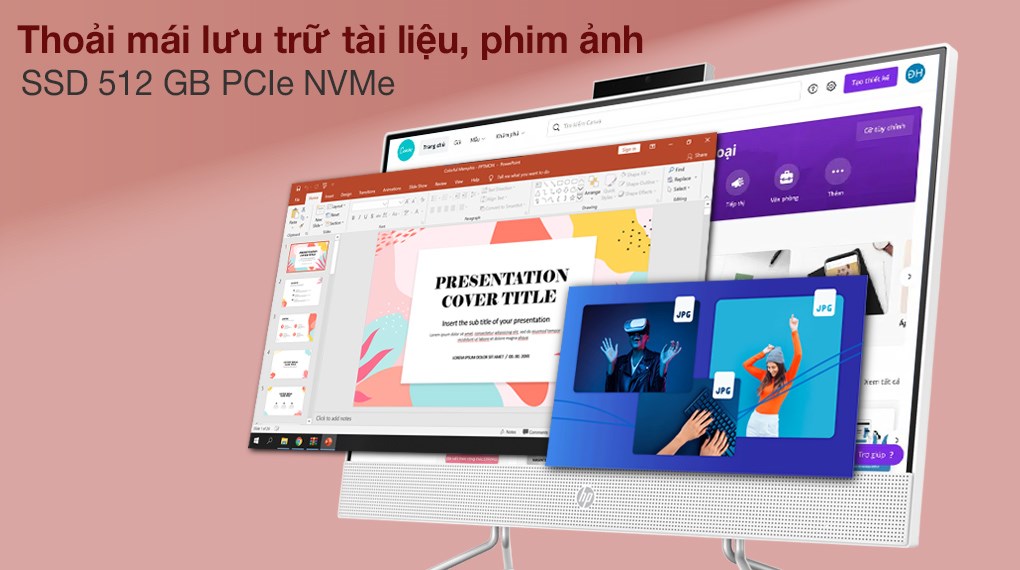 HP AIO 22 df1019d i5 1135G7/4GB/512GB/21.5" FullHD/Touch/Bàn phím/Chuột/Win10 (4B6D7PA)