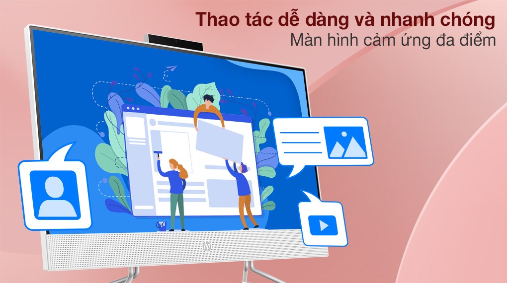 HP AIO 22 df1019d i5 1135G7/4GB/512GB/21.5" FullHD/Touch/Bàn phím/Chuột/Win10 (4B6D7PA)