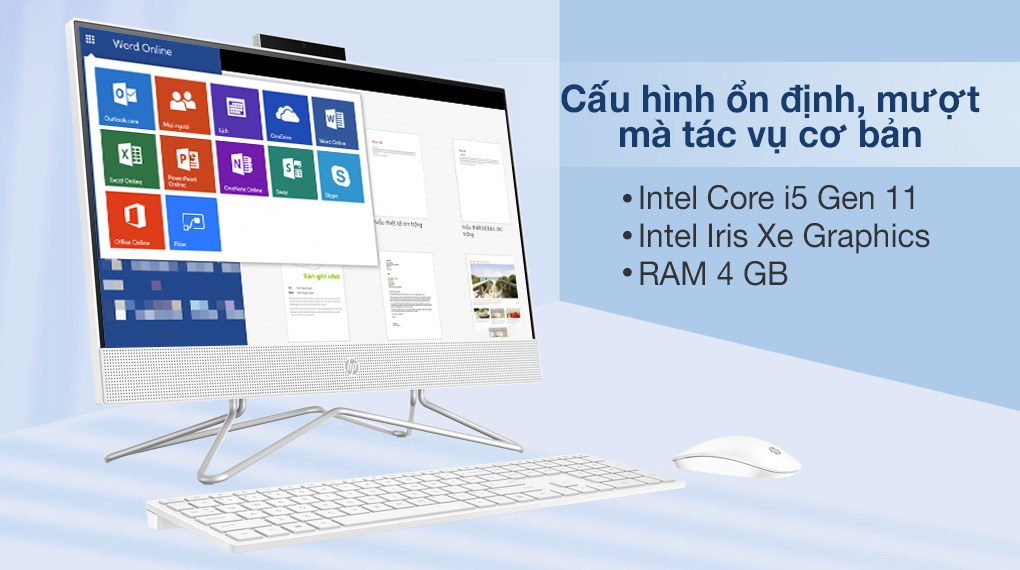 HP AIO 22 df1020d i5 1135G7/4GB/512GB/21.5" FullHD/Bàn phím/Chuột/Win10 (4B6D8PA)
