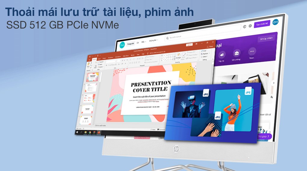 HP AIO 22 df1020d i5 1135G7/4GB/512GB/21.5" FullHD/Bàn phím/Chuột/Win10 (4B6D8PA)