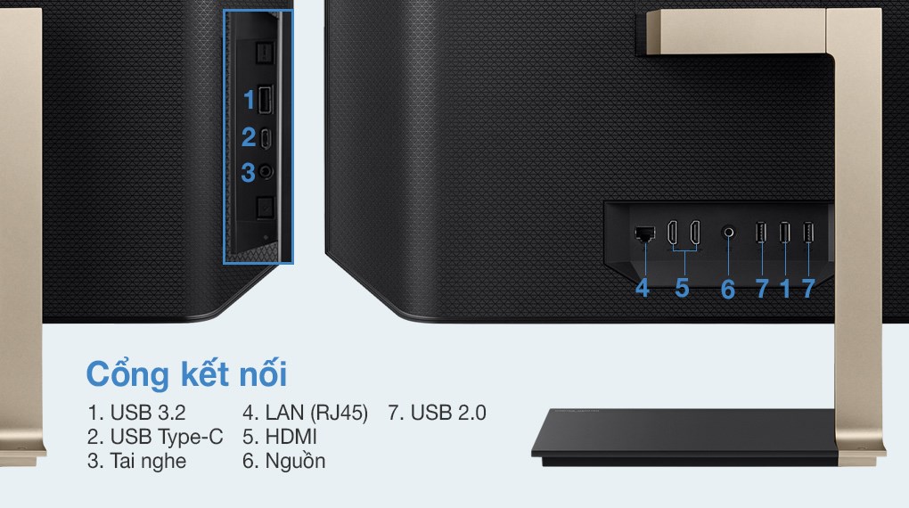 Asus Zen AiO A5401WRAT i5 10500T/8GB/512GB/23.8" FullHD/Touch/Bàn phím/Chuột/Win10 (BA020T)