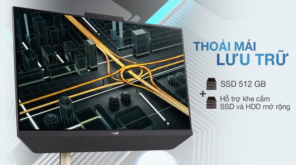 Asus Zen AiO A5401WRAT i5 10500T/8GB/512GB/23.8" FullHD/Touch/Bàn phím/Chuột/Win10 (BA020T)