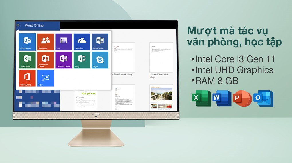 Asus AIO V241E i3 1115G4/8GB/512GB/23.8" FullHD/Touch/Bàn phím&Chuột/Win10 (BA066T)