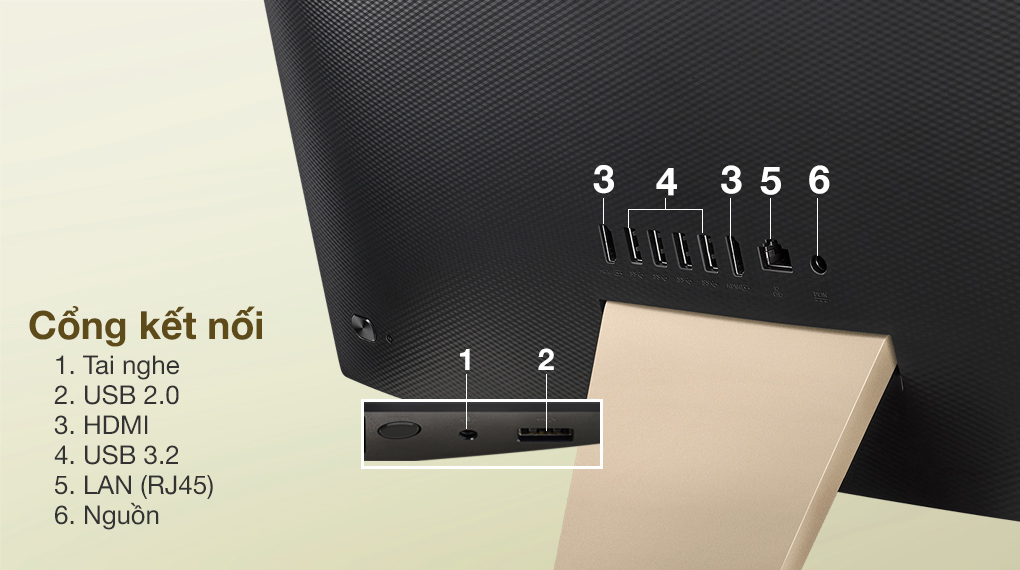 Asus AIO V241E i5 1135G7 (BA010T) - Cổng kết nối Asus AIO V241E i5 1135G7 (BA010T) - Cổng kết nối