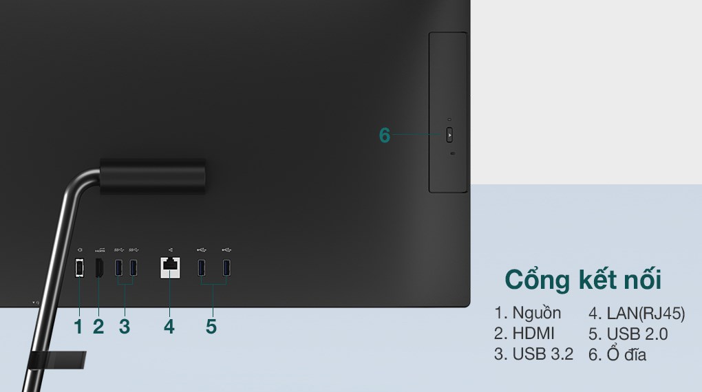 Lenovo IdeaCentre AIO 3 24ITL6 i3 1115G4/4GB/256GB/23.8" FullHD/Bàn phím&Chuột/Win10 (F0G0009BVN)