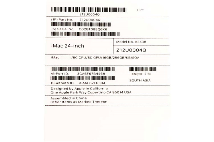 iMac 24-inch 2021 4.5K M1/256GB/16GB/8-core GPU (Z12W0004Q) Màu Xanh Dương