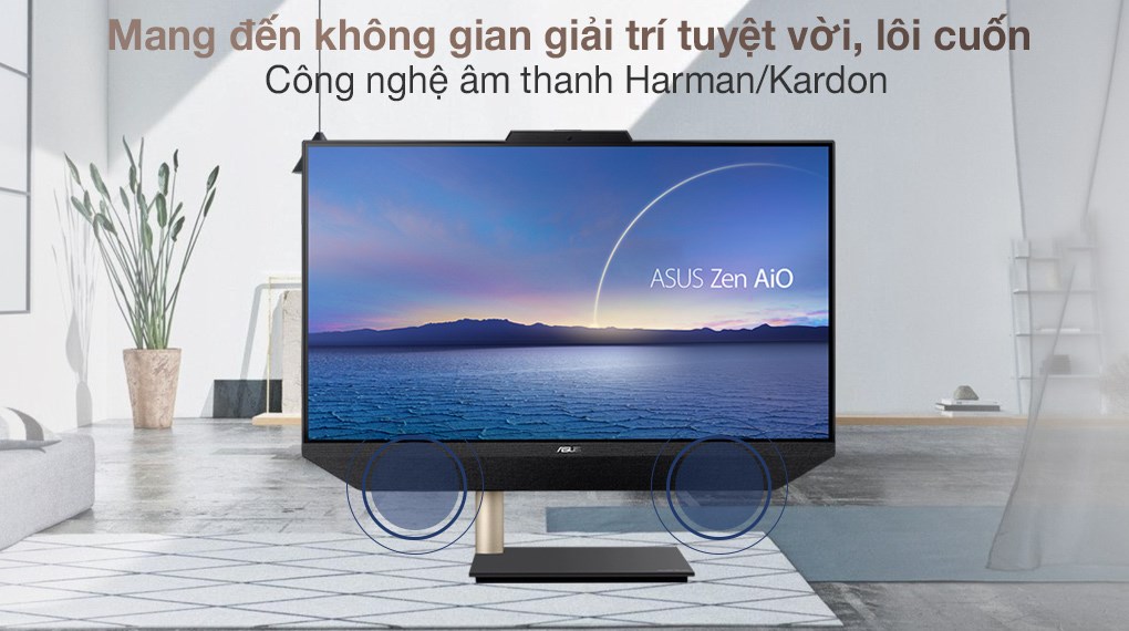 Asus Zen AIO M5401WU R5 5500U/8GB/512GB/23.8"F/Touch/Bàn phím&Chuột/Win11 (BA014W)