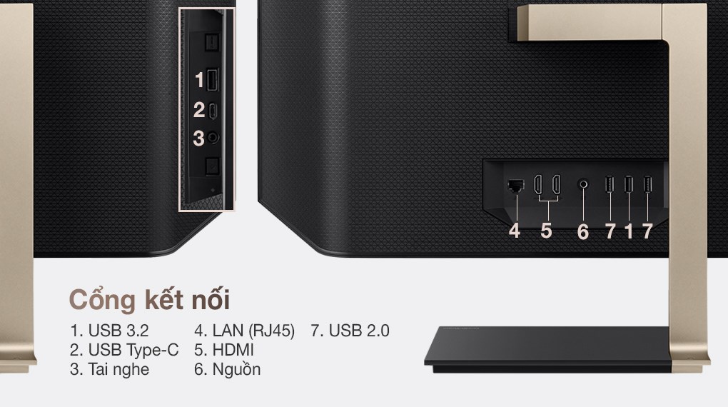 Asus Zen AIO M5401WU R5 5500U/8GB/512GB/23.8"F/Touch/Bàn phím&Chuột/Win11 (BA014W)