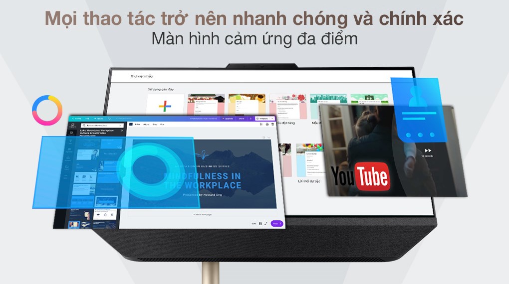 Asus Zen AIO M5401WU R5 5500U/8GB/512GB/23.8"F/Touch/Bàn phím&Chuột/Win11 (BA014W)