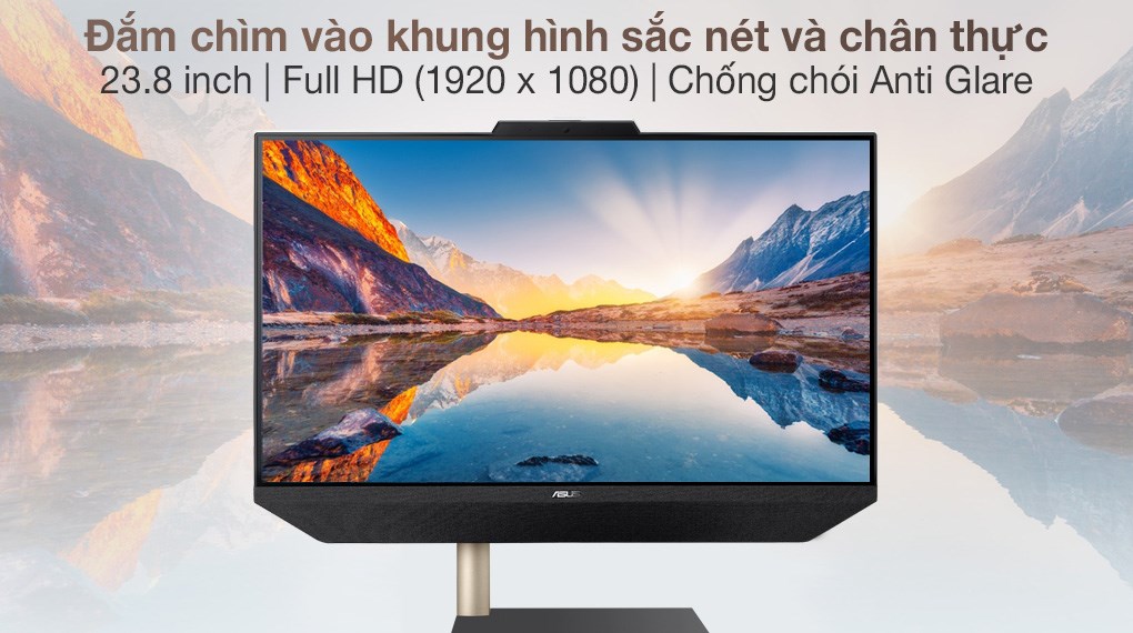 Asus Zen AIO M5401WU R5 5500U/8GB/512GB/23.8"F/Touch/Bàn phím&Chuột/Win11 (BA014W)
