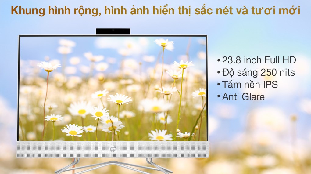 HP AIO 24 df1034d i3 1125G4/4GB/512GB/23.8"FullHD/Bàn phím&Chuột/Win11 (4B6E7PA)