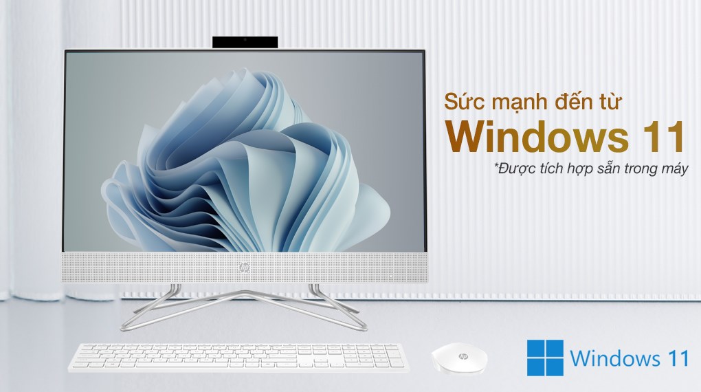 HP AIO 24 df1034d i3 1125G4/4GB/512GB/23.8"FullHD/Bàn phím&Chuột/Win11 (4B6E7PA)