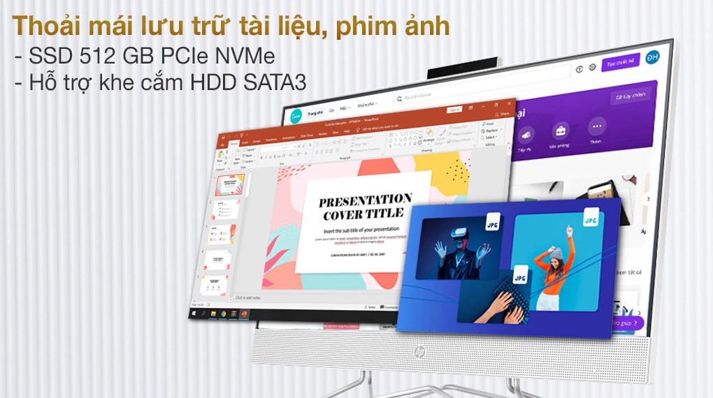 HP AIO 24 df1030d i5 1135G7/8GB/512GB/23.8"F/Bàn phím&Chuột/Win11 (4B6E3PA)