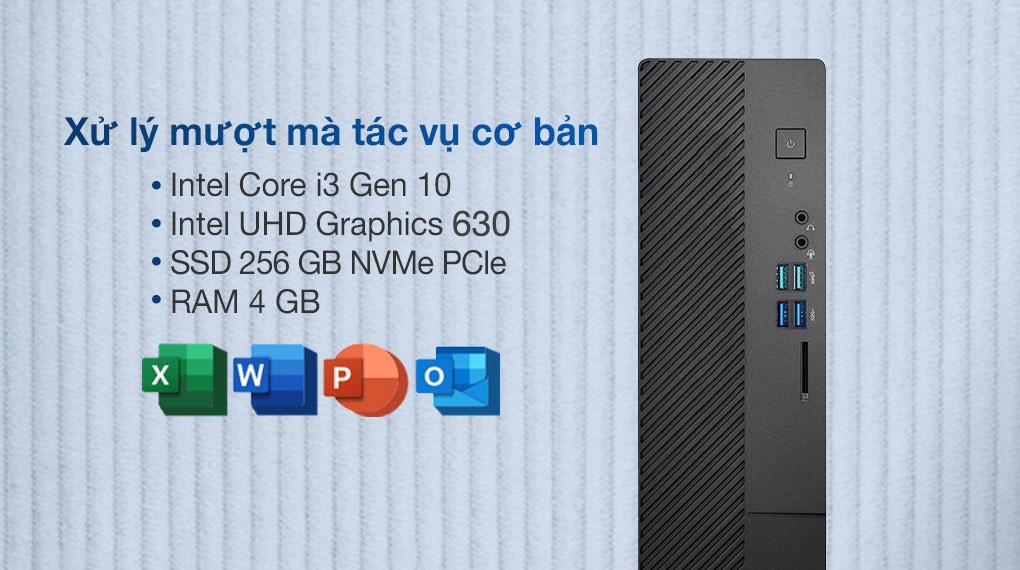 Asus S500SC i3 10105/4GB/256GB/Bàn phím & Chuột/Win11 (310105039W)