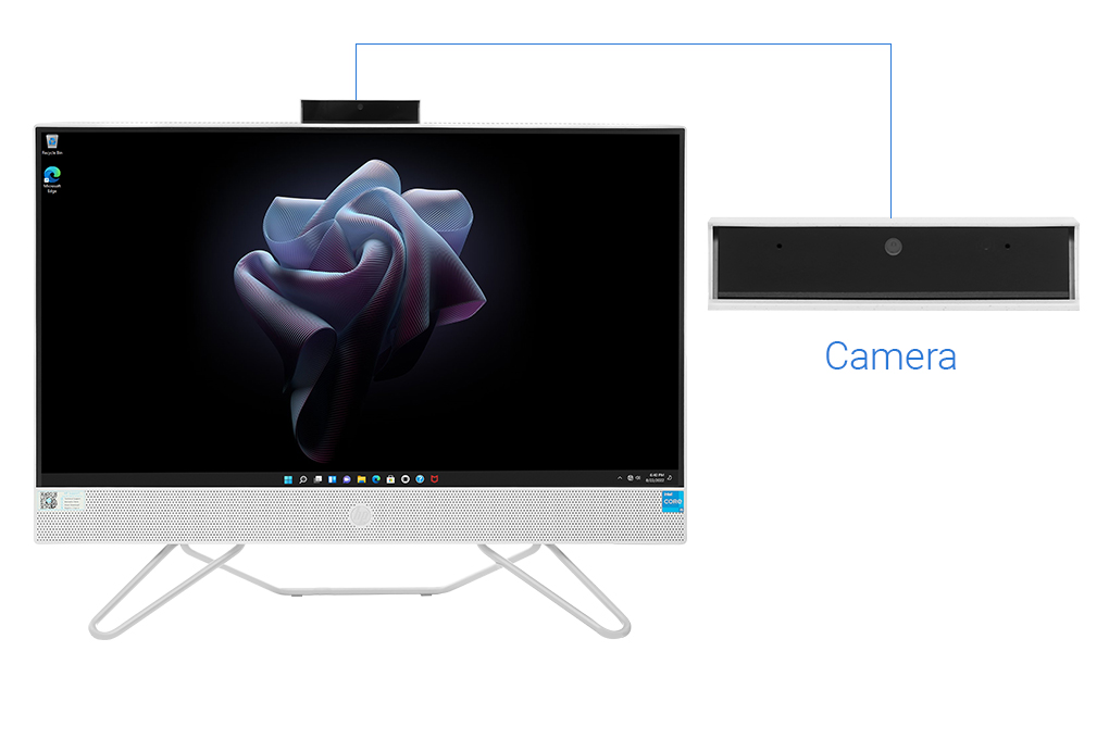HP AIO 24-cb1011d i5 1235U/8GB/512GB/23.8"Full HD/Touch/Bàn phím&Chuột/Win11 (6K7G6PA) Màu Trắng