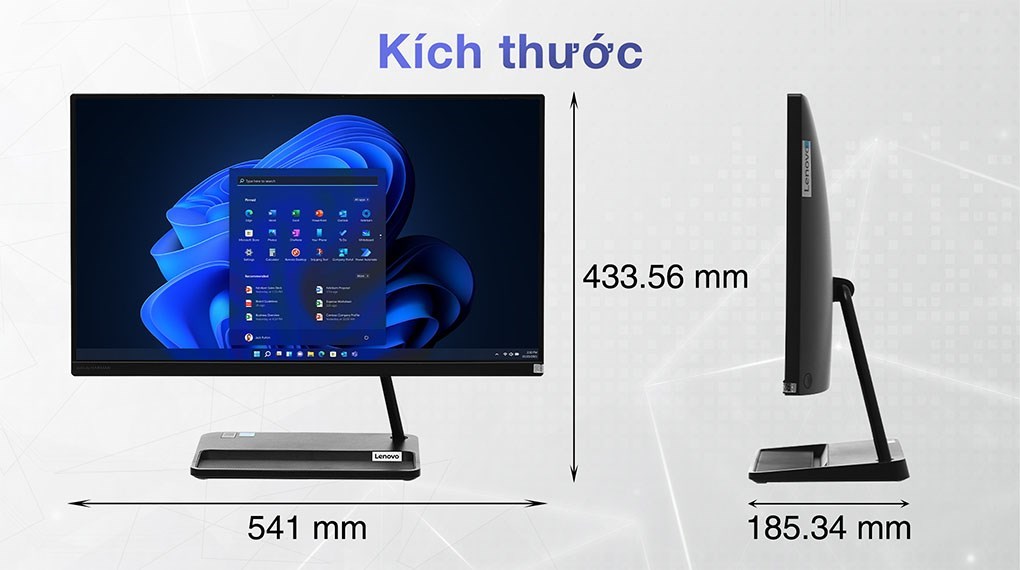 Lenovo IdeaCentre AIO 3 24ITL6 i3 1115G4/4GB/256GB/23.8"FullHD/Bàn phím&Chuột/Win11 (F0G000XCVN)